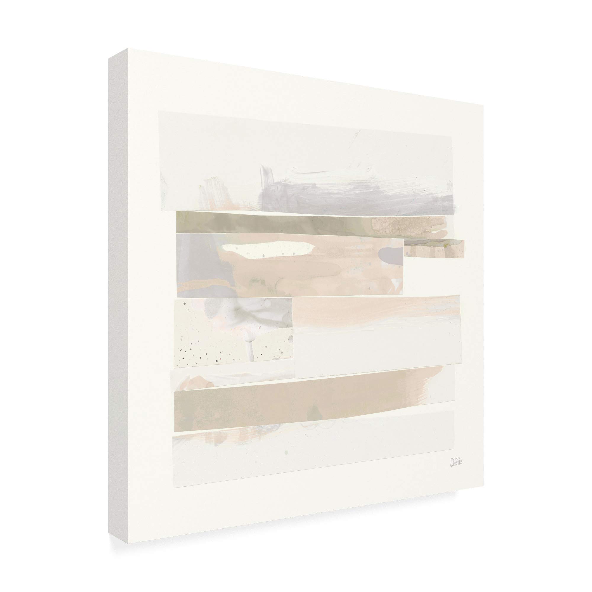 Trademark Fine Art 18x18 Stacks III Neutral Abstract Canvas Wall Art by Melissa Averinos - Perfect for Living Room, Bedroom & Office Decor