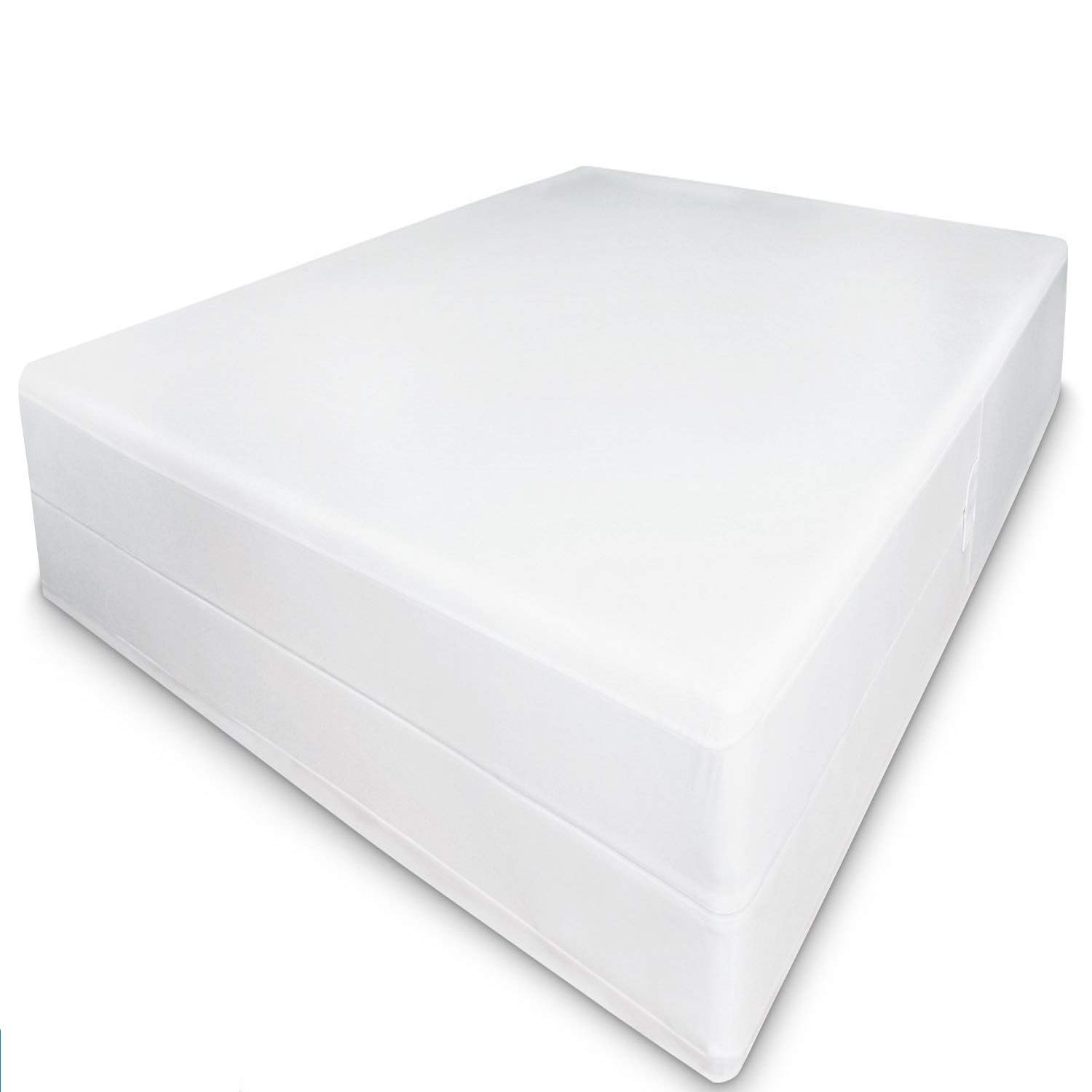 Double Zipper Bed Bug Proof Mattress Encasement - Waterproof, Hypoallergenic, Dust Mite & Pet Dander Protection - Fits All UK Bed Sizes (Single, Double, King, Super King) - Perfect for Allergy Sufferers, Hotels, and Home Use
