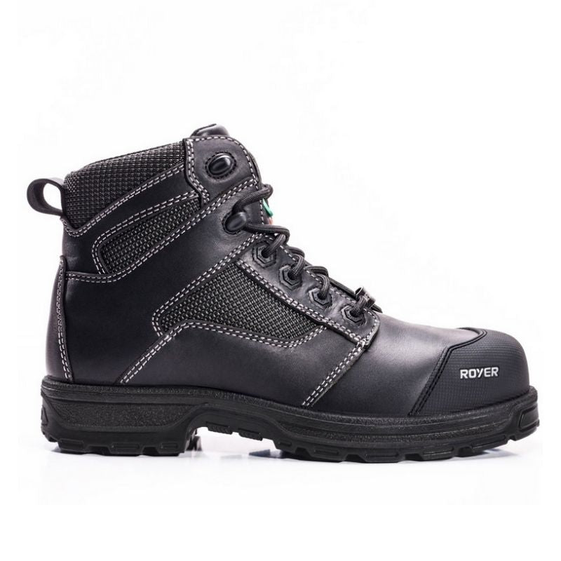 Royer Agility Arctic Grip 5608AG Men's Waterproof Composite Toe Work Boots - Black | Slip Resistant & Insulated for Construction, Warehouse & Outdoor Winter Work