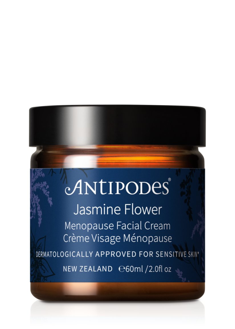 Antipodes Jasmine Flower Menopause Facial Cream - Organic Anti-Aging Moisturizer for Dry Skin, Wrinkles & Fine Lines - Perfect for Nighttime Skincare Routine & Menopausal Skin Care