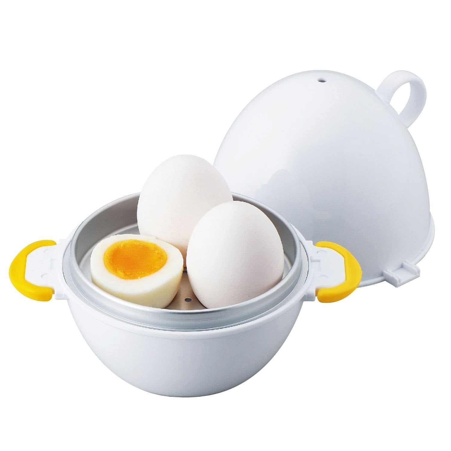 Akebono Microwave Egg Cooker - 3 Eggs Capacity (RE 278) - Perfect for Quick Breakfast, Meal Prep & Keto Diet