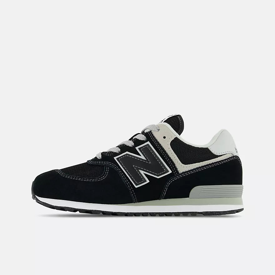 New Balance 574 Black Kids Running Shoes - Lightweight & Comfortable Sneakers for Boys & Girls - Perfect for School, Sports & Everyday Wear