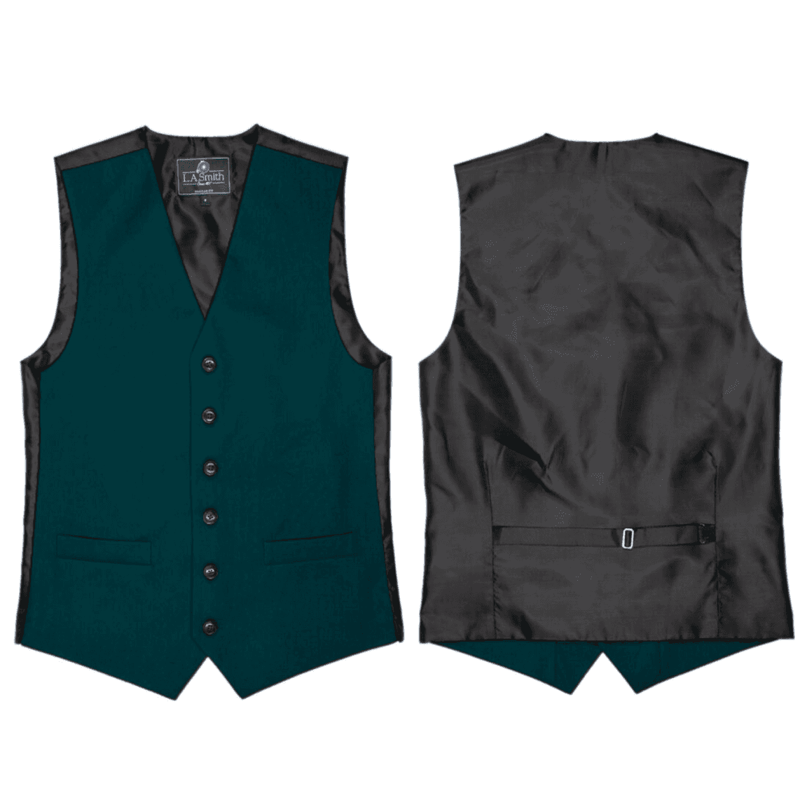 LA Smith Plain Country Waistcoats for Men - Classic Casual Vest with Pockets - Perfect for Western, Country, and Outdoor Events