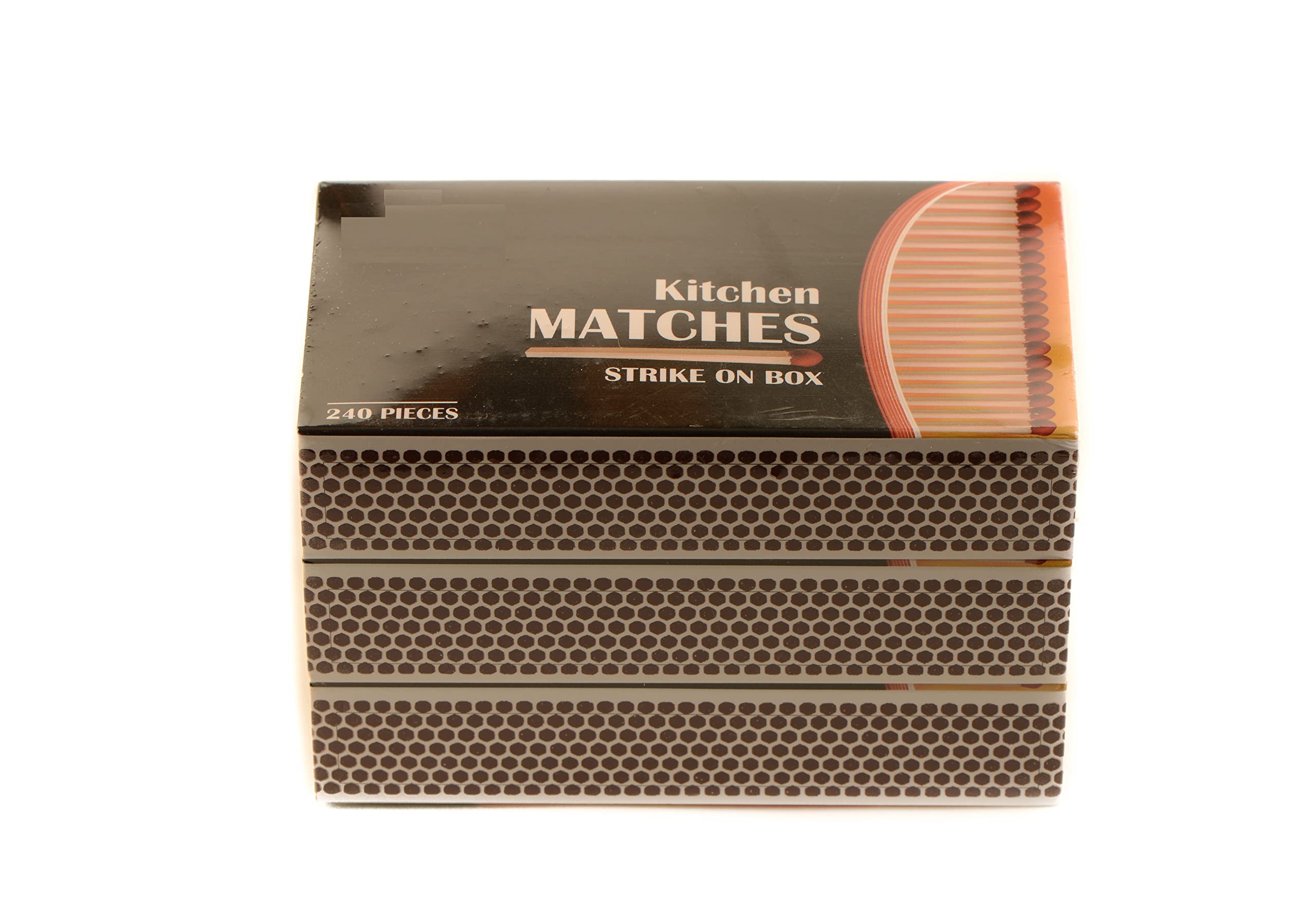 EcoQuality Wooden Strike-on-Box Matches - 240 Count Bulk Pack for Kitchen, Camping, Candles & Stove - Long-Lasting Household Matches (30 Boxes) - Perfect for Emergency Kits, Fireplaces & Outdoor Adventures