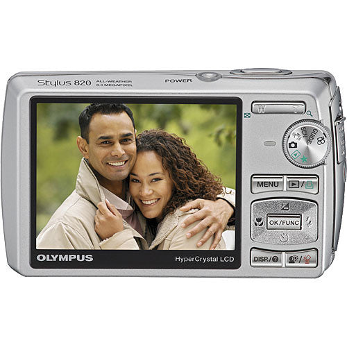 Olympus Stylus 820 Digital Camera 12MP - Silver Compact Camera for Travel & Everyday Photography | Waterproof & Shockproof Point-and-Shoot