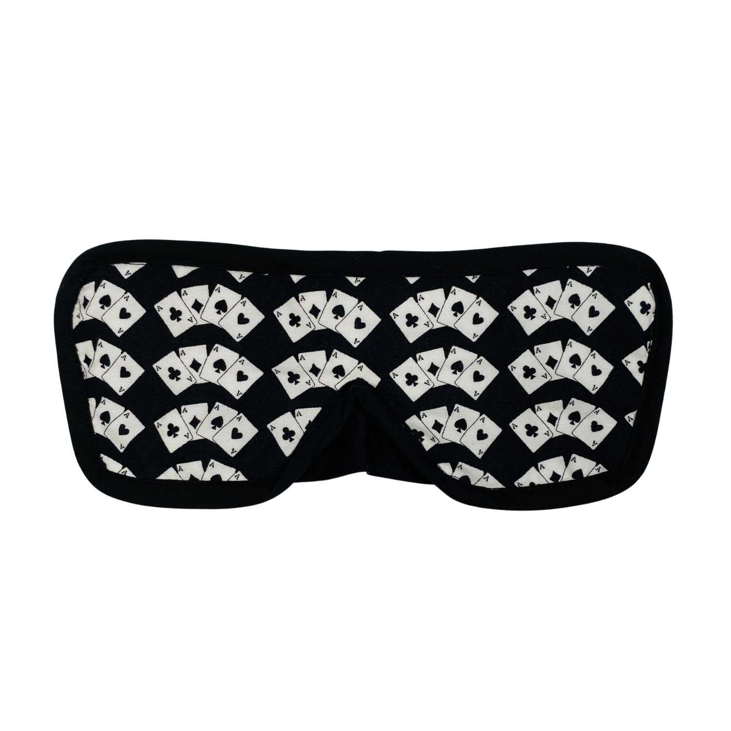 Simply Beautiful Always Retro - Black & White Printed Eye Mask for Sleep & Relaxation - Vintage Style Sleep Mask for Travel, Meditation & Spa