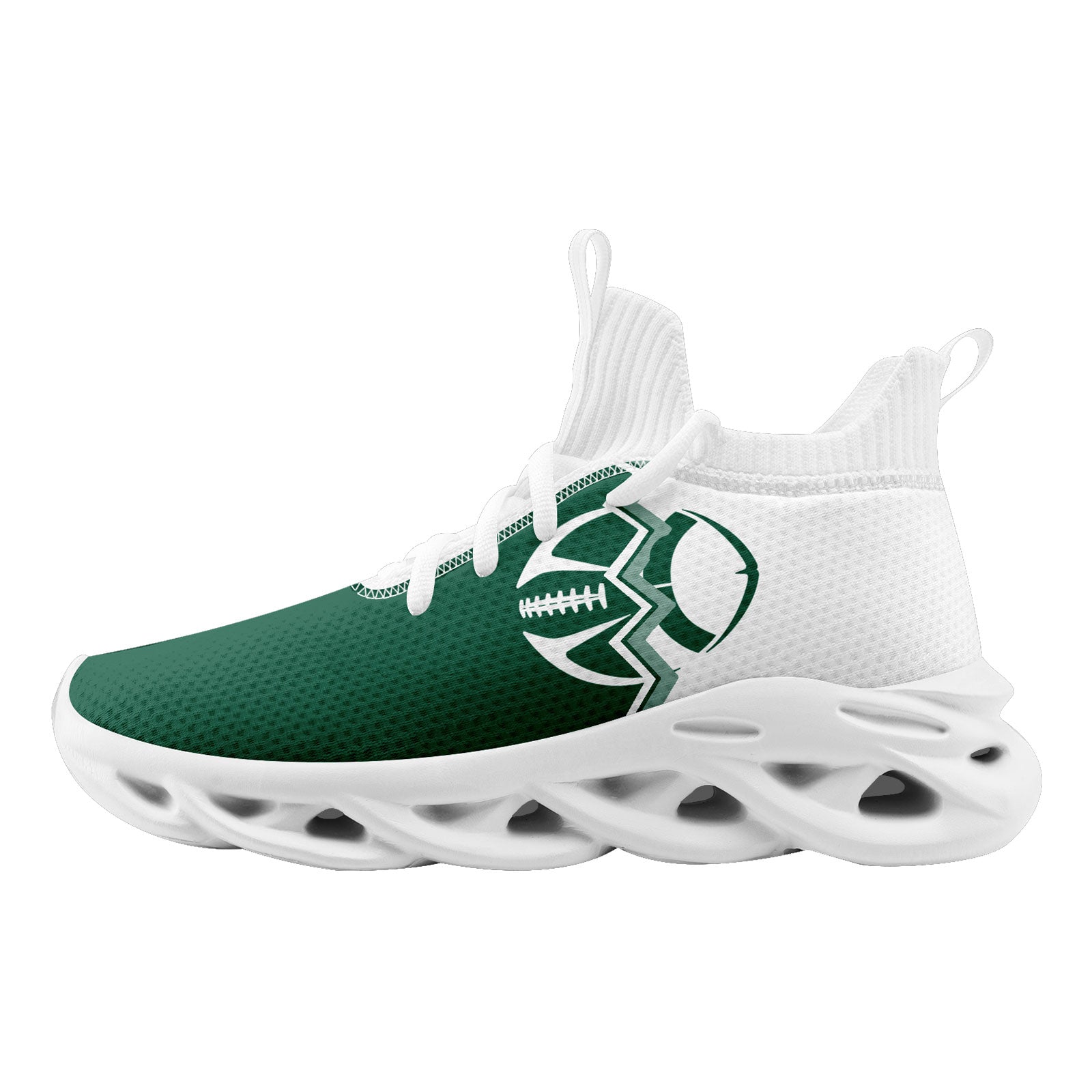 Custom Green & White New York Maxsoul Personalized Sneakers - Breathable Comfort Shoes for Men & Women | Perfect for Running, Gym Workouts & Casual Wear (Style: FN030A D028017 30)