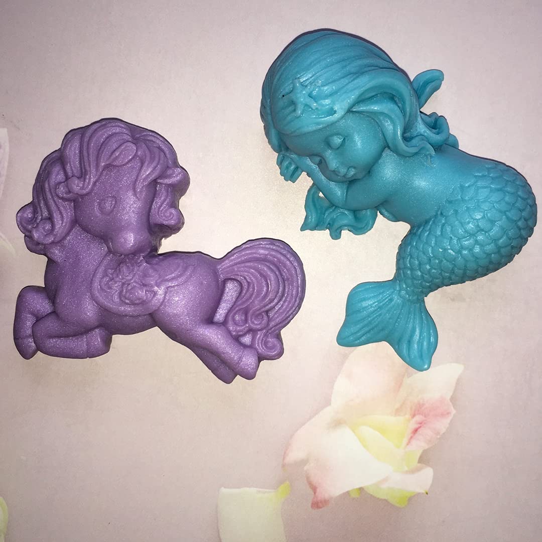 Handmade Natural Love and Lather Soap Set - 2 Pack (Mermaid & Unicorn) 100g | Paraben & SLS Free | Kids Bath Soap | Perfect for Birthday Gifts, Diwali, Rakhi & Raksha Bandhan | Ideal for Sisters, Brothers & Return Gifts | Gentle for Sensitive Skin | Great for Kids' Daily Bath & Special Occasion Gift Giving