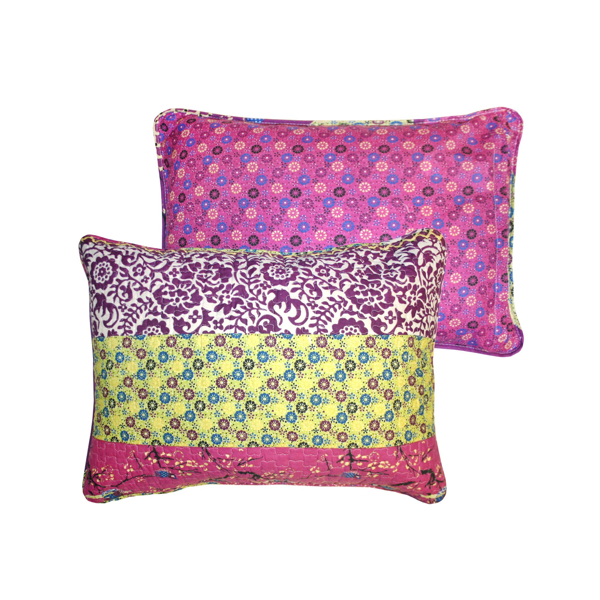 Royal Empire Reversible Cotton Quilt Set - Bohemian Bedding for Full/Queen - Perfect for Boho Bedrooms