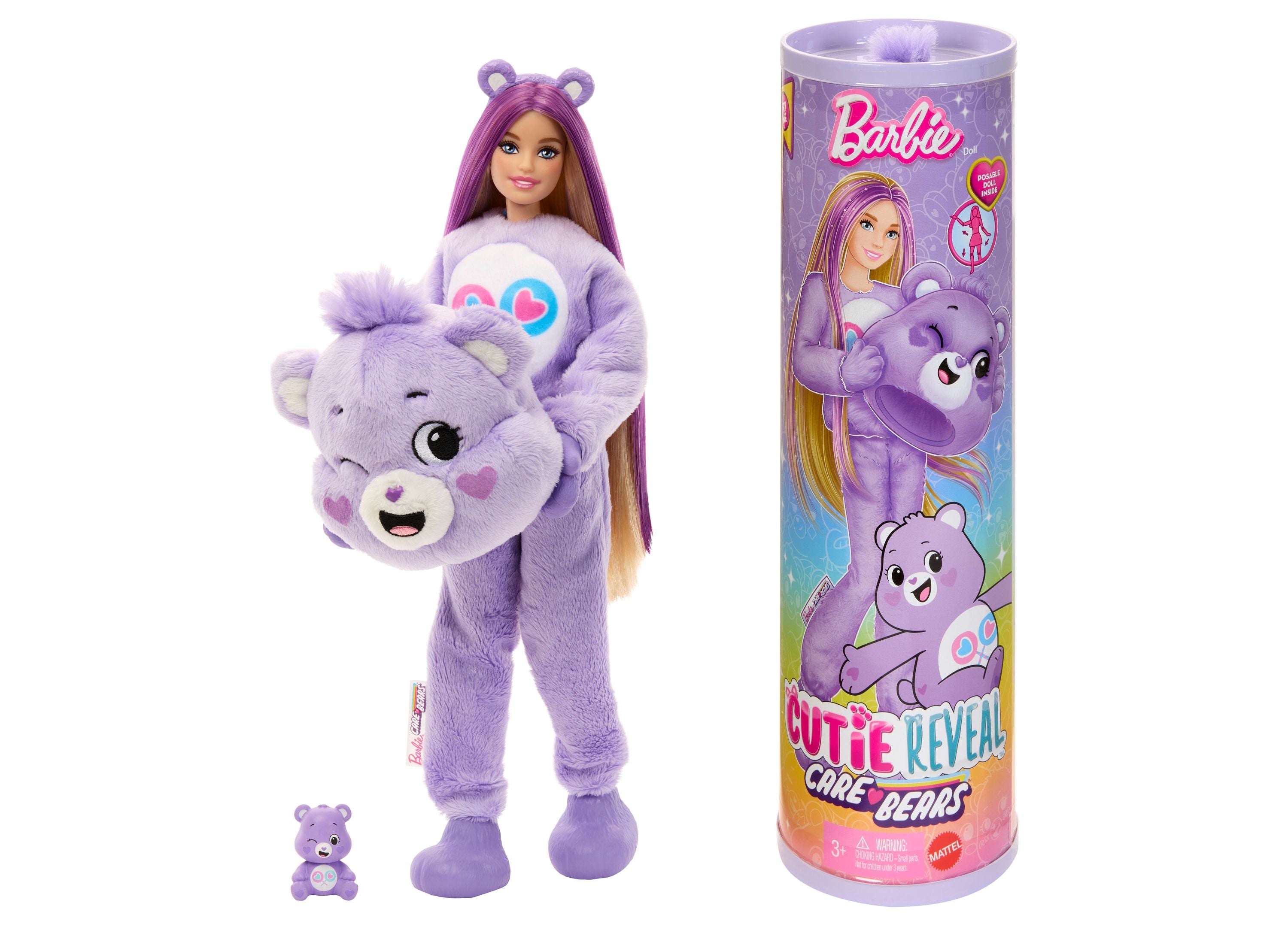 Barbie Cutie Reveal Care Bears Series Doll with Share Bear Plush Costume - Perfect Gift for Kids, Collectible Toy for Girls & Boys - Birthday, Christmas & Playtime Fun