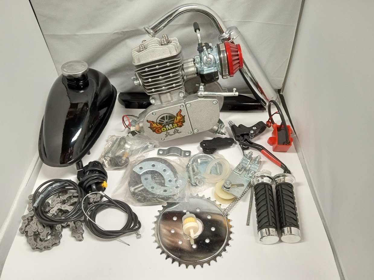 80CC Triple 40 Engine Kit with Reed Valve, Window Piston & Rongtong Racing Carburetor - High Performance 2-Stroke Motorized Bicycle Engine Upgrade Kit - Includes 36 Tooth Rear Sprocket - Perfect for DIY Bike Conversions, Off-Road Riding & Motorized Bicycle Racing