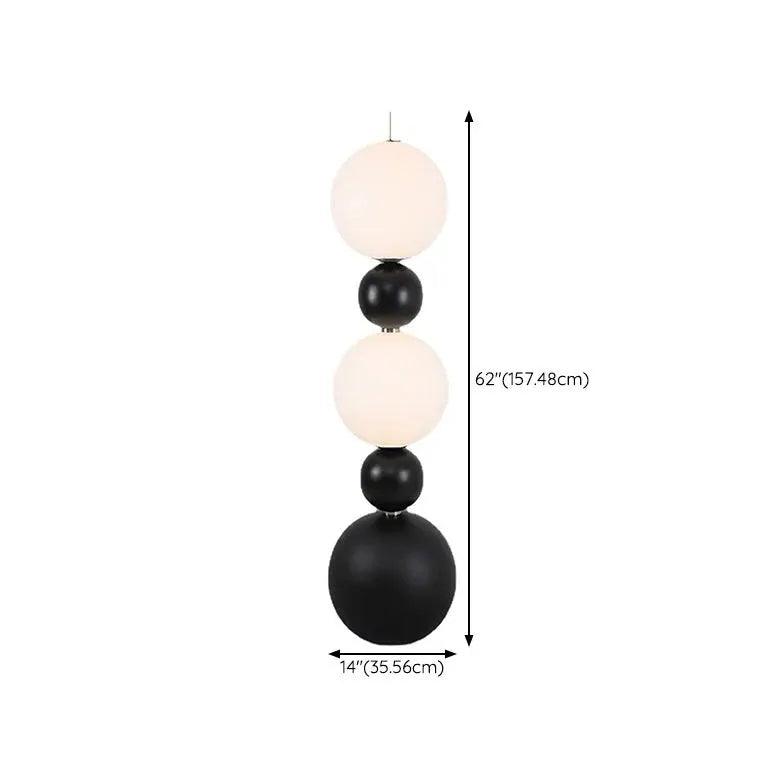 Modern Two-Tone Multi-Sphere Floor Lamp - Stylish Home & Office Lighting for Living Room, Bedroom, or Workspace