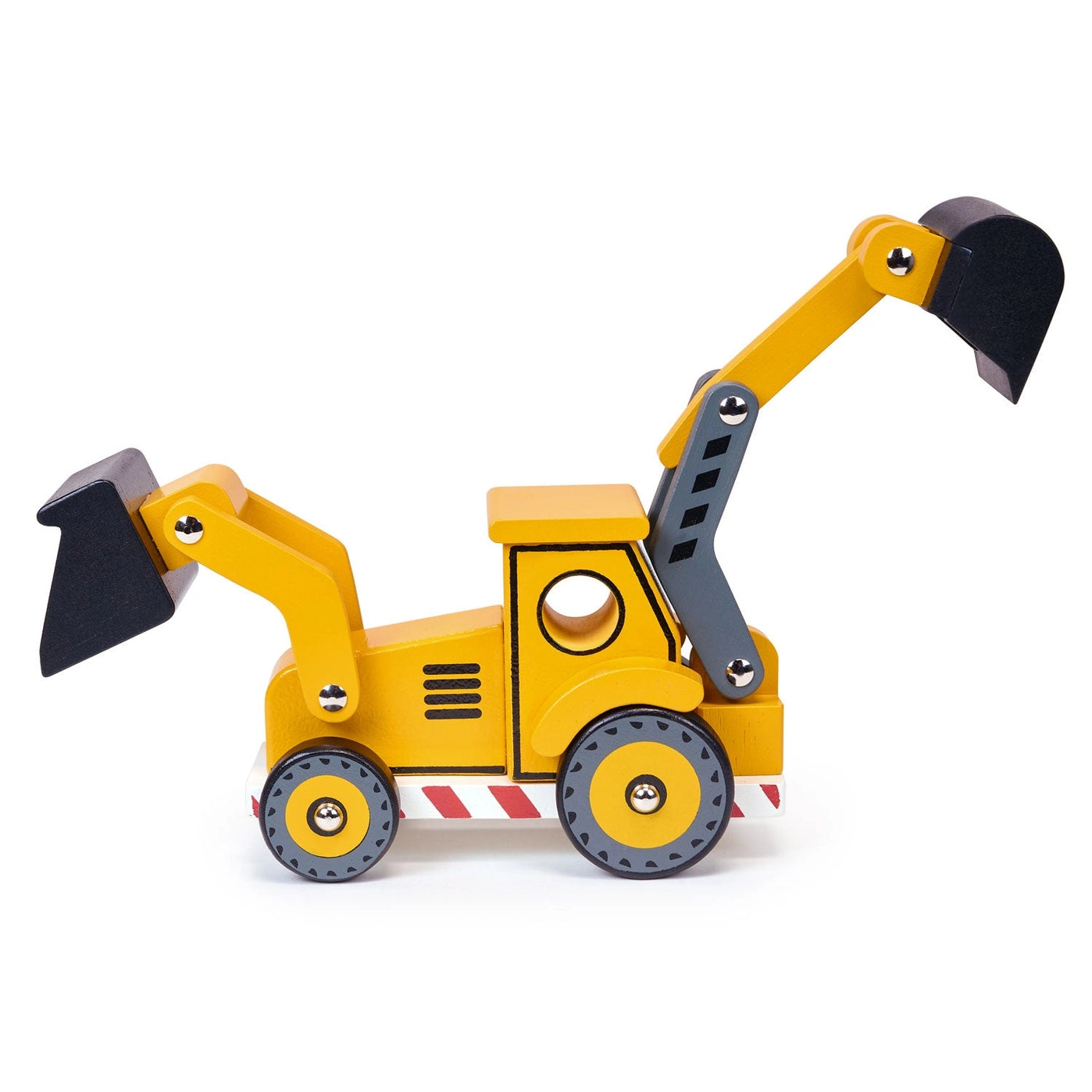 Best Wooden Backhoe Toy for Kids - Durable Construction Vehicle Play Set - Perfect for Sandbox, Outdoor Play & Pretend Play