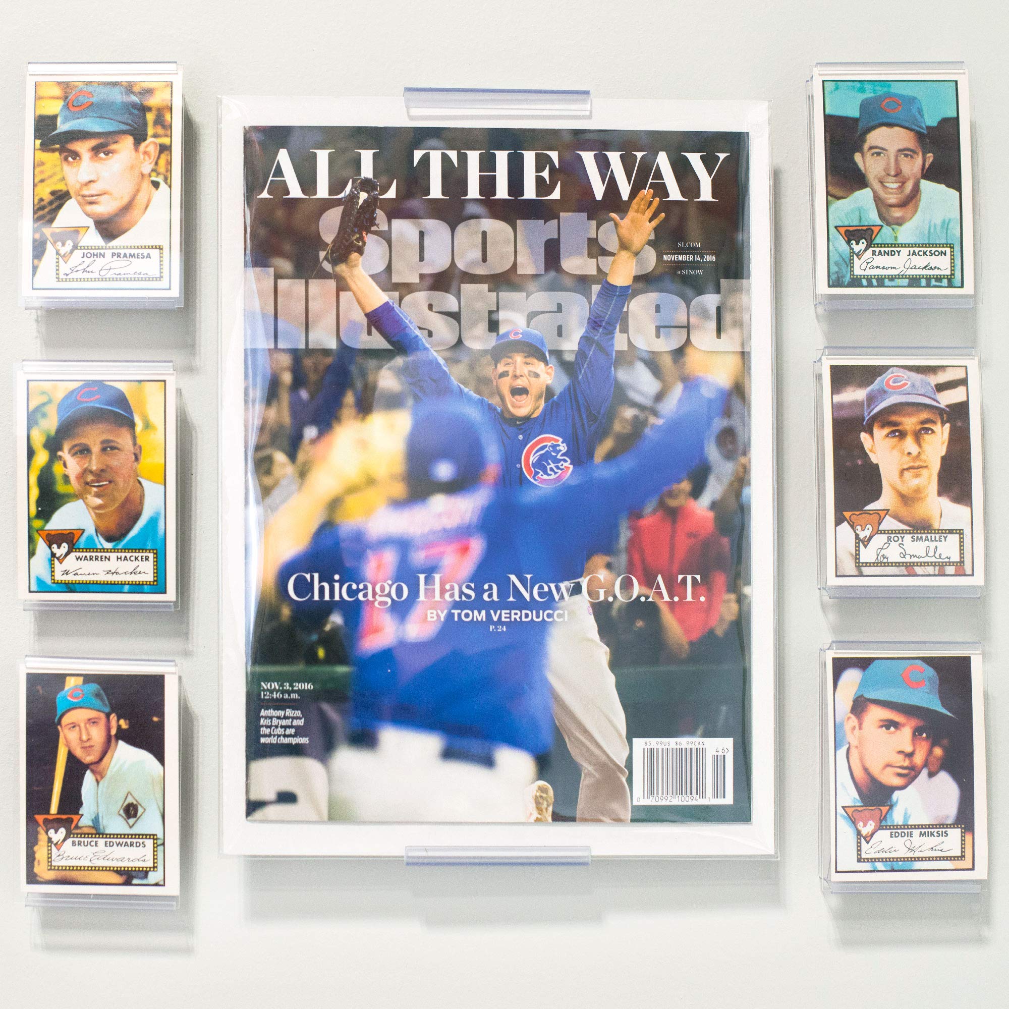 CollectorMount Clear Photo Frame 5-Pack - 2.5” x 3.5” Wall Mount or Shelf Display for Vertical & Horizontal Photos - Perfect for Collectibles, Trading Cards & Small Art Displays