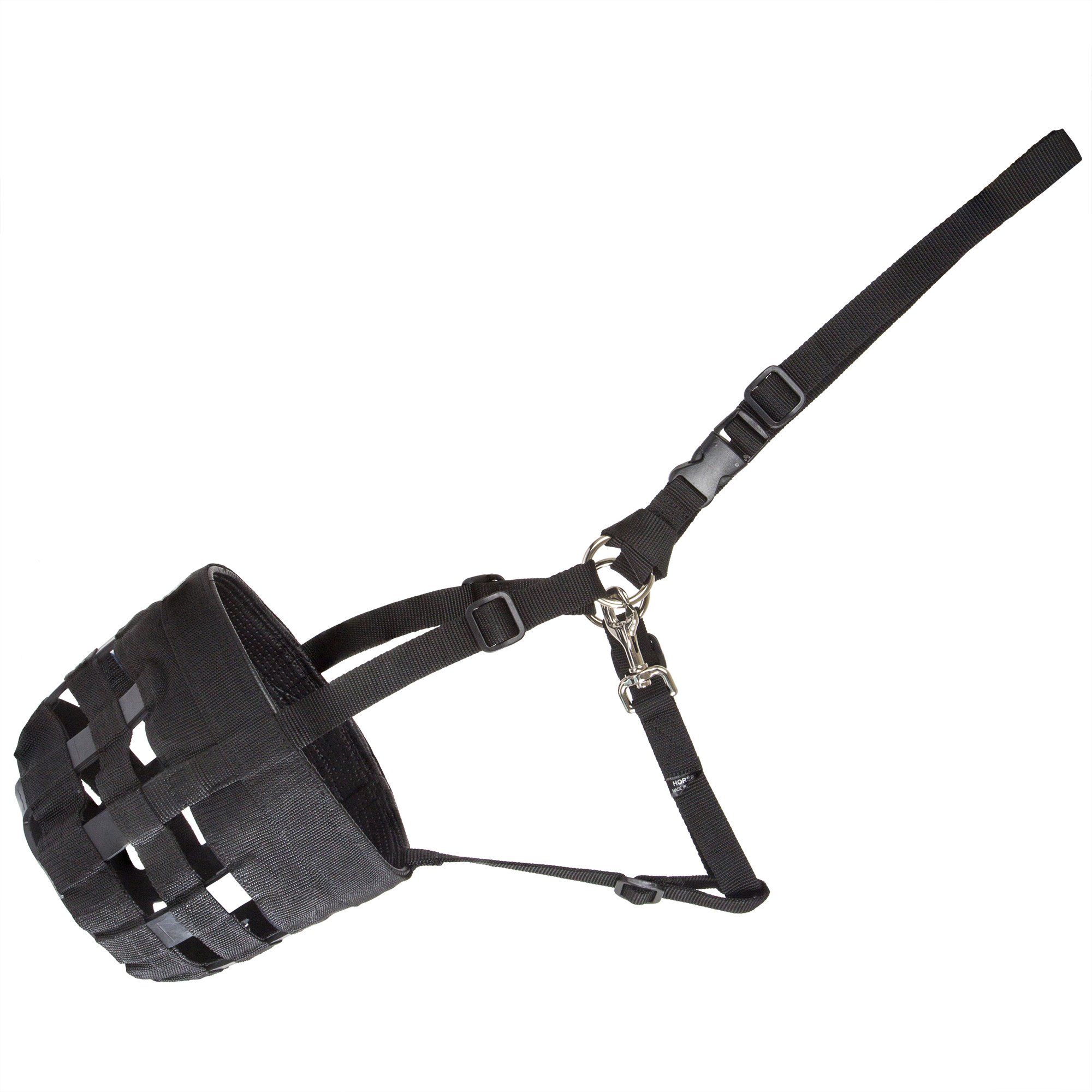 Best Friend Equine Supplies Deluxe Mini Grazing Muzzle - Black | Comfortable & Safe for Horses, Ponies | Perfect for Pasture, Training & Travel