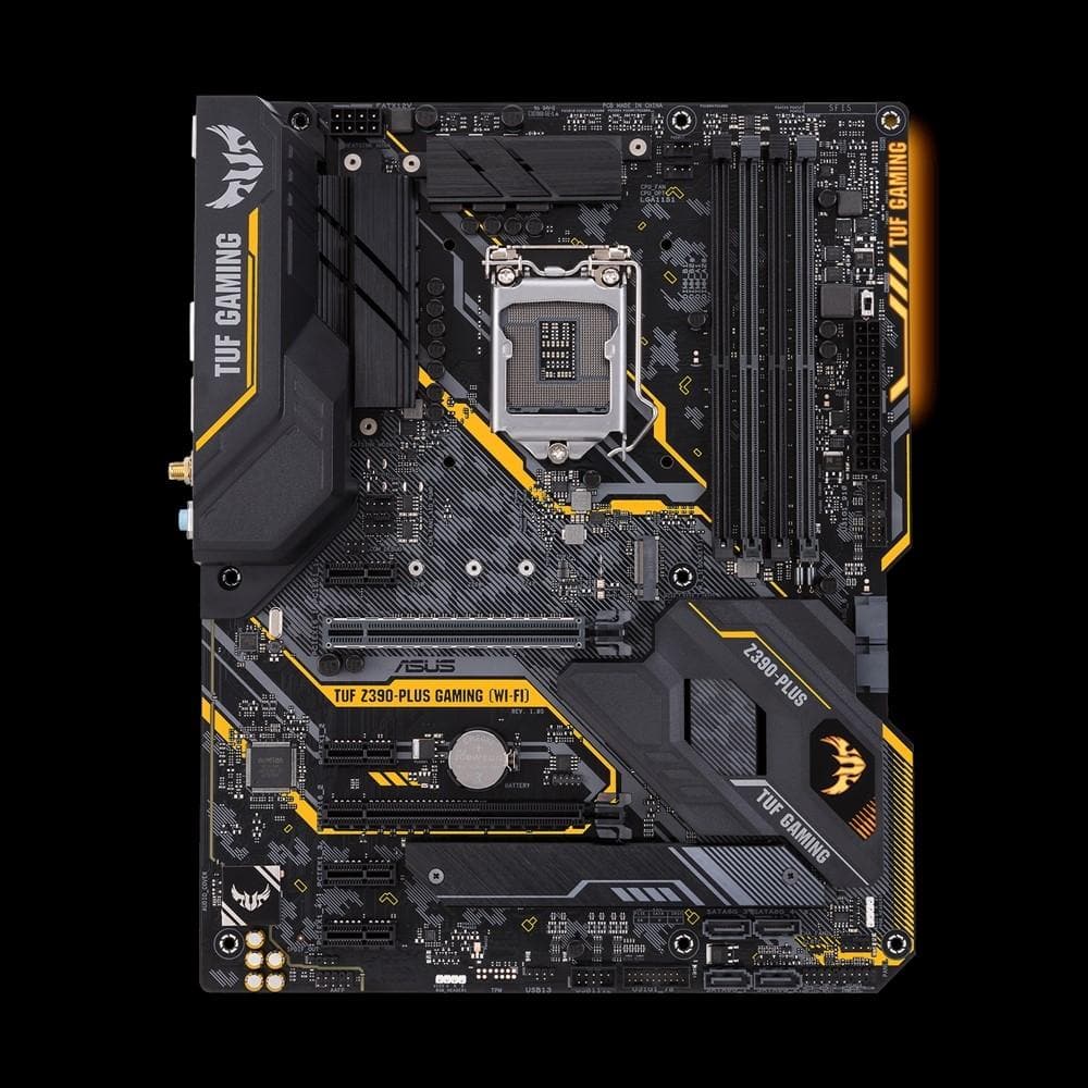 ASUS TUF Z390 PLUS GAMING (WI-FI) ATX Motherboard - Intel LGA 1151, DDR4, Dual M.2, USB 3.1 Gen2 - Perfect for PC Gaming & Streaming Builds
