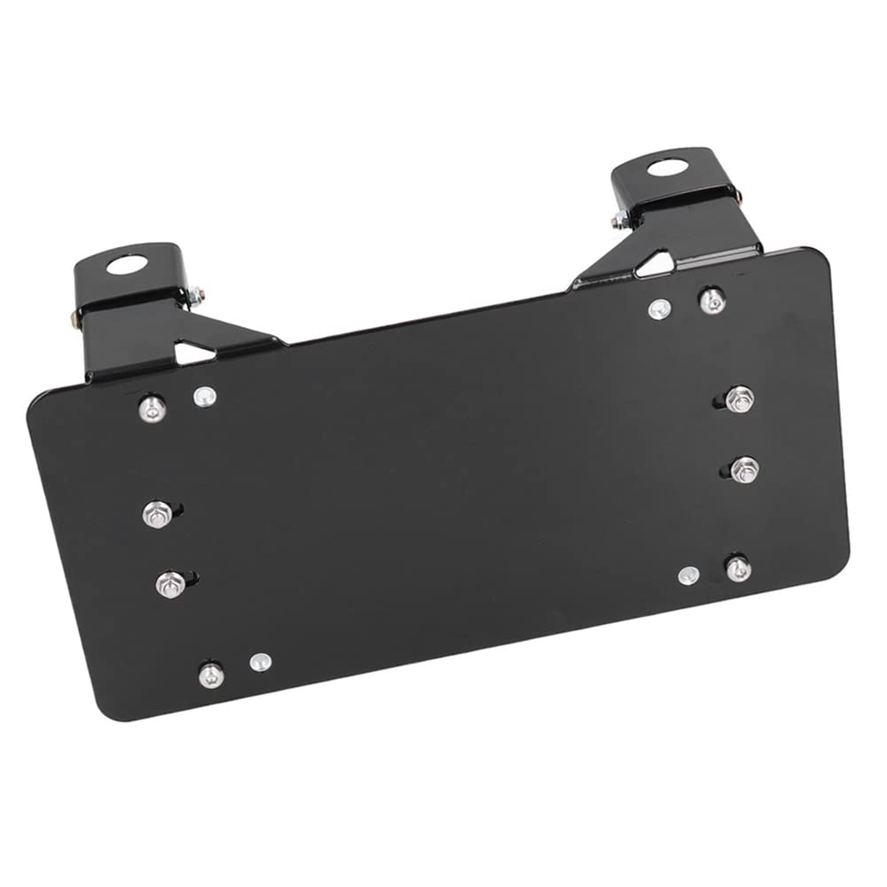 Zcargel Heavy Duty Metal License Plate Holder - Universal Winch Roller Fairlead Mounting Bracket for Cars, Trucks & Motorcycles - Durable Steel Number Plate Frame for Off-Road, Towing & Adventure Vehicles