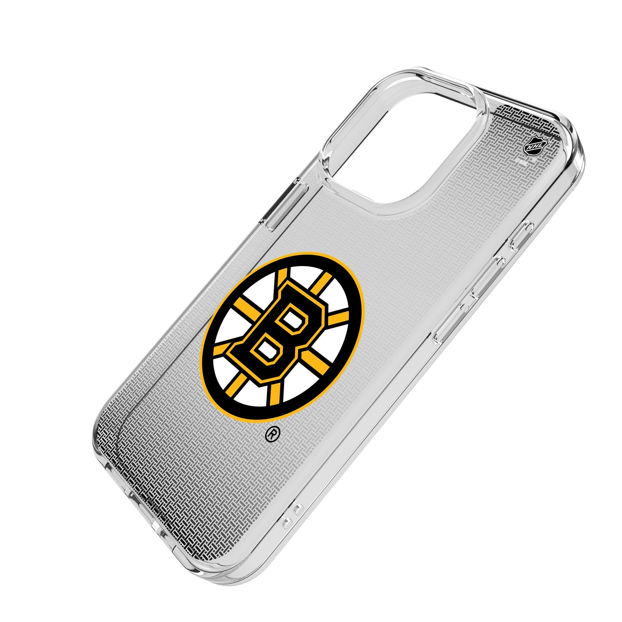 Boston Bruins Linen Clear Phone Case for Apple iPhone 14/13/12/11 Pro Max - Slim Protective Cover with Team Logo - Perfect for Fans, Gifts & Everyday Use