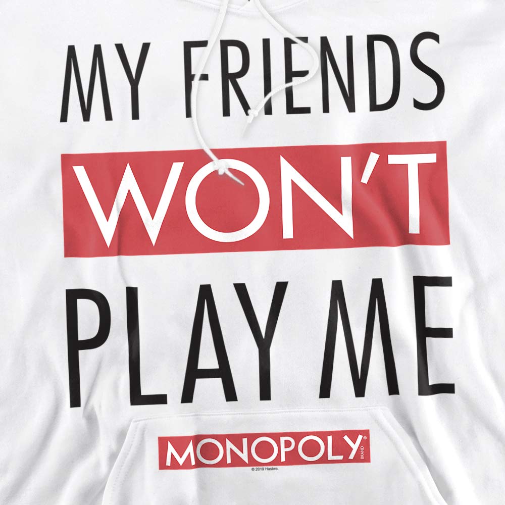 Trevco Monopoly My Friends Unisex Adult Pullover Hoodie - Soft & Comfortable Gaming Hoodie for Men & Women - Perfect for Casual Wear, Game Nights & Gifts