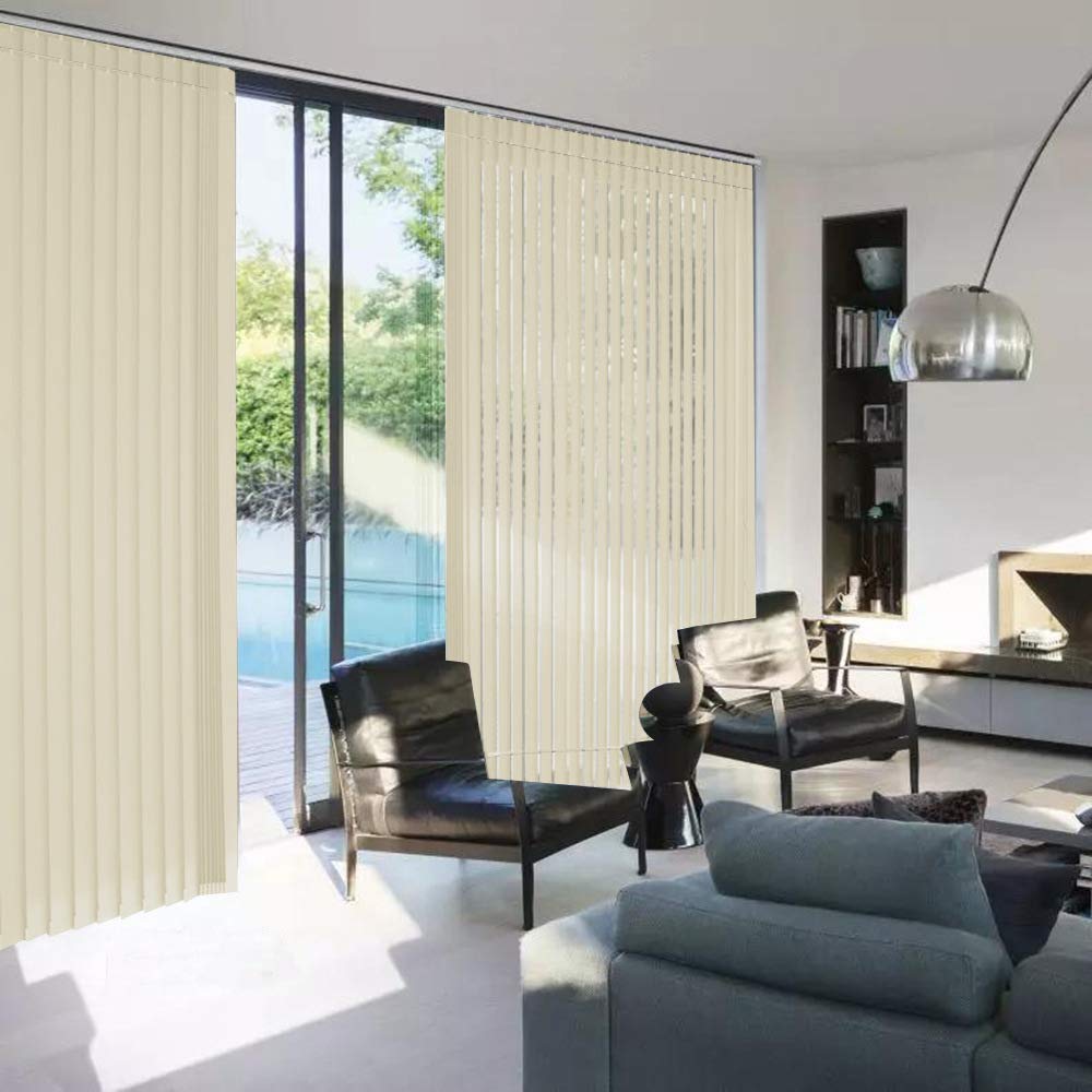 LETAU Cordless Blackout Vertical Window Shades - 3 Inch Slat, Thermal Insulated, UV Protection & Energy Saving - Perfect for Bedrooms, Living Rooms & Offices (100% Light Blocking, Decorative Window Blinds)
