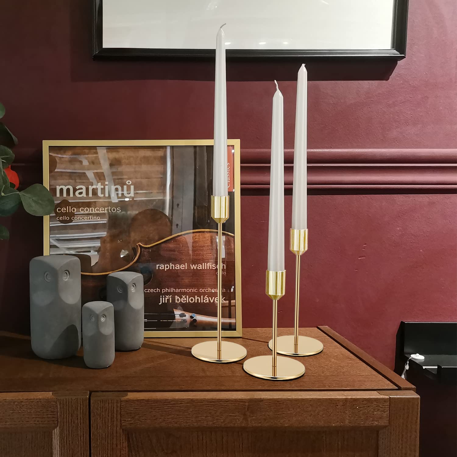 Elegant Gold Candle Holders Set of 6 - Premium Taper Candlestick Holders for Table Decor, Wedding Centerpieces, Dining, Anniversary & Party Decorations (Candles Not Included) | Perfect for Romantic Dinners, Holiday Tablescapes & Special Event Decor