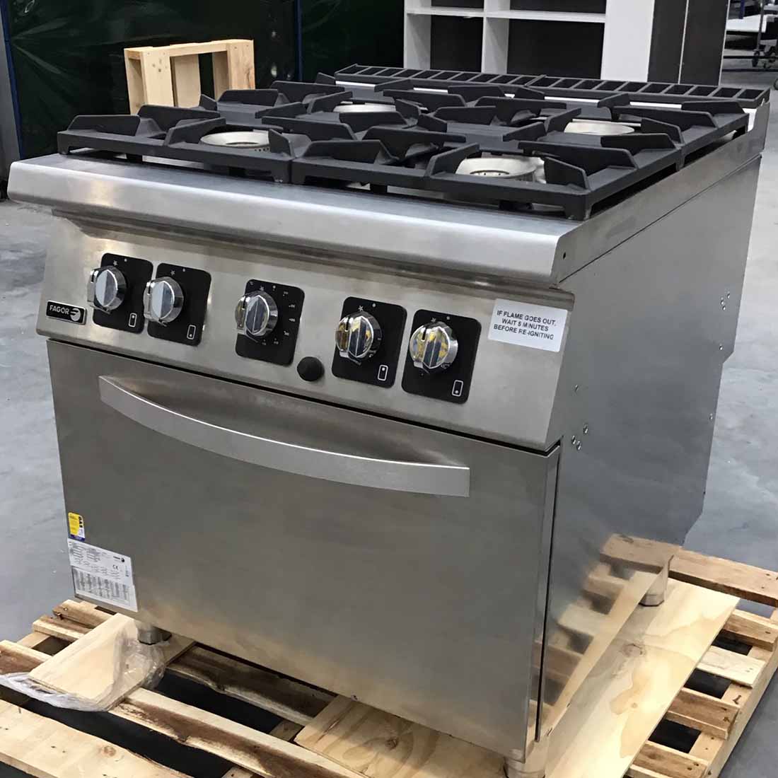 Fagor 900 Series 4-Burner Gas Range with Oven - Model C G941H | Professional Kitchen Appliance for Home Cooking & Baking