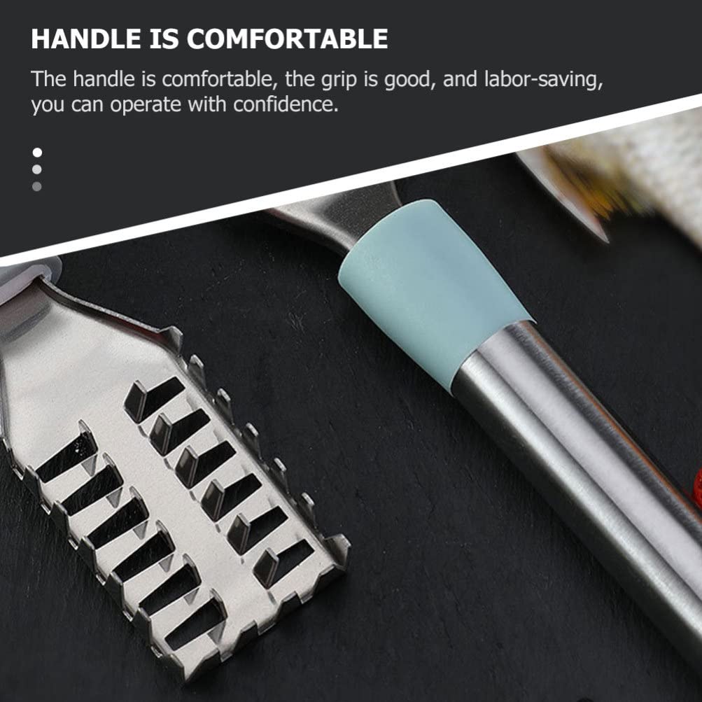 2 Pack Stainless Steel Fish Scale Remover Scraper - Efficient Fish Descaler Tool for Kitchen, Cleaning Fish Skin & Scales - Perfect for Home Cooking, Camping, and Seafood Prep