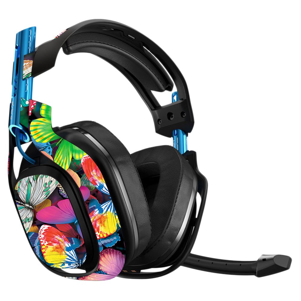 MightySkins Vinyl Decal Wrap Cover for Astro A50 3rd Gen Gaming Headset - Butterfly Party Design | Protective, Durable & Customizable Skin | Easy to Apply & Remove | Made in USA | Perfect for Gaming Setups & Personalization