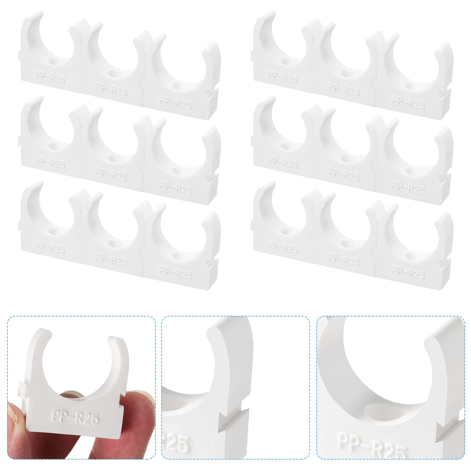 DOITOOL 50PCS 3/4 Inch PEX Pipe Hangers - U-Hook Clamps for Plumbing & HVAC