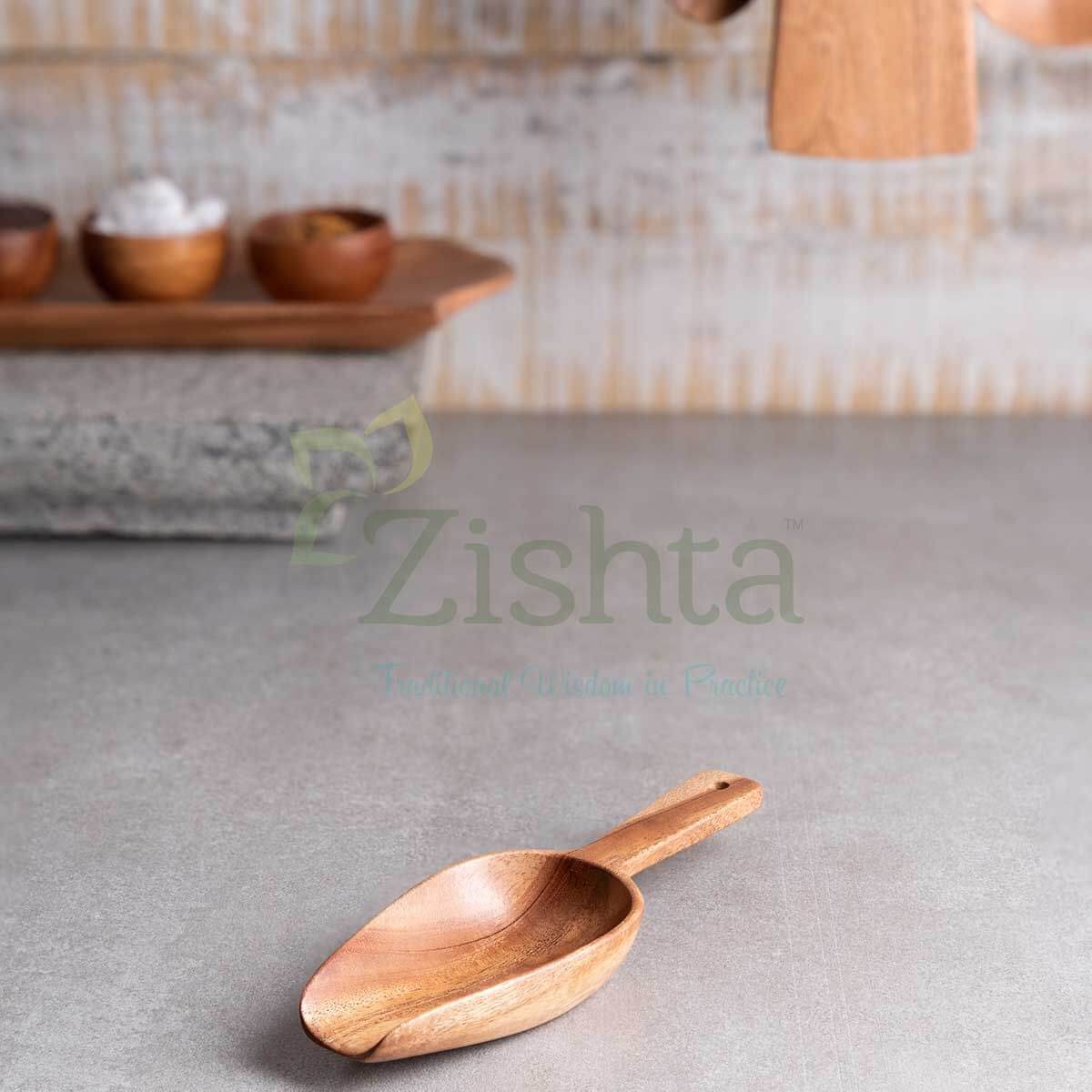 Organic Neem Wood Ladle for Baking & Cooking - Natural Kitchen Utensil for Mixing Flour, Dough & More - Perfect for Home Chefs & Bakers