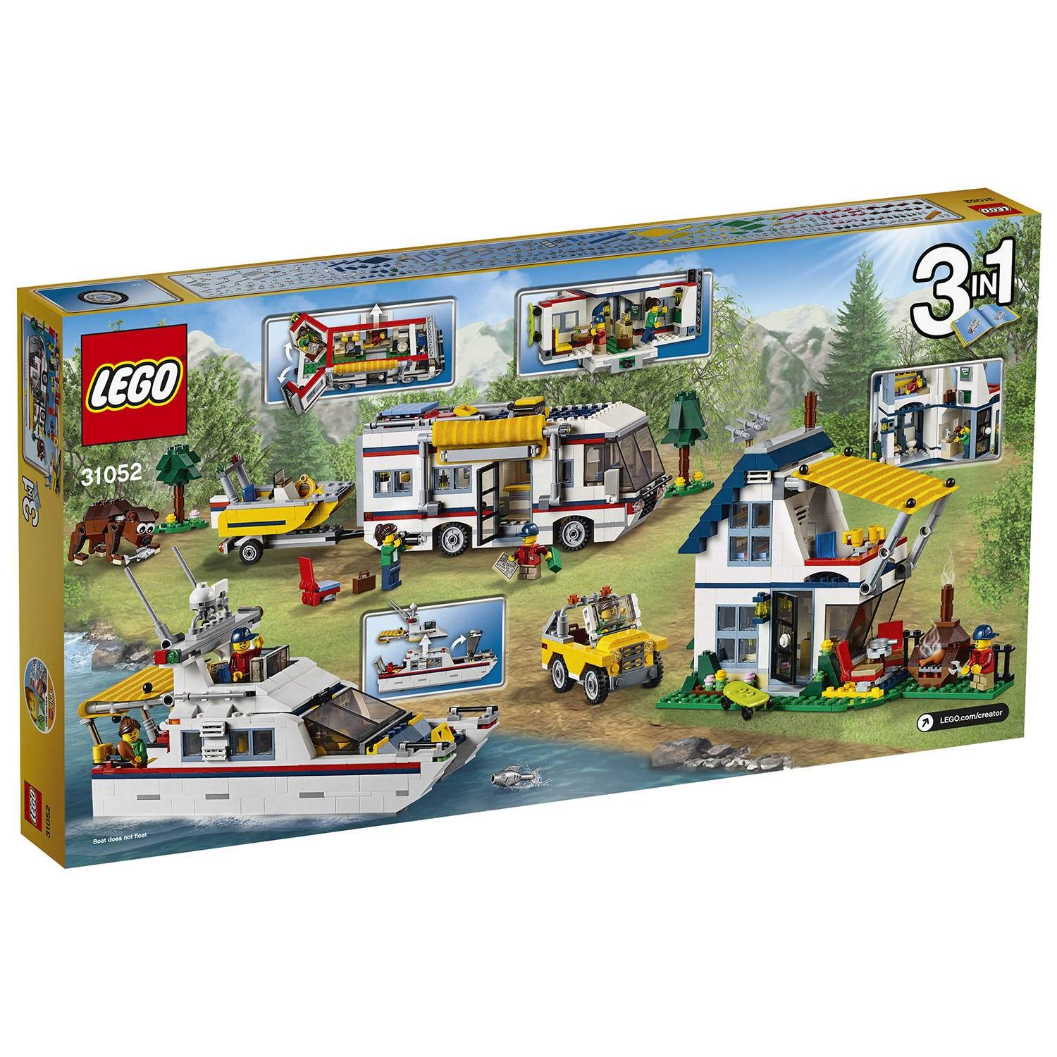 LEGO Creator 31052 Vacation Getaways Building Kit (792 Pieces) - Creative Building Toy for Kids & Adults, Perfect for Family Bonding & STEM Learning Activities
