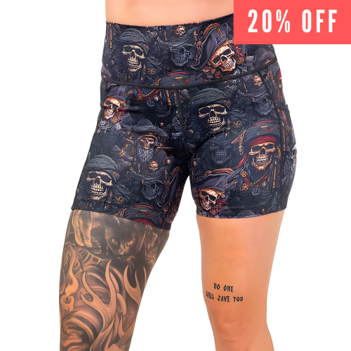 Pirate Themed Shorts for Men & Women - Comfortable & Stylish Pirate Booty Shorts for Costume Parties, Halloween & Cosplay