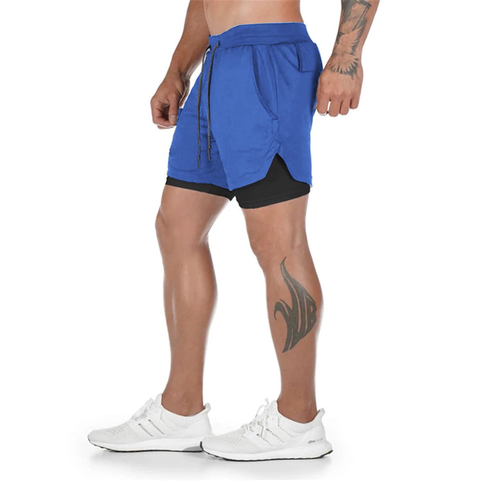 Surenow Men's 2-in-1 Running Shorts with Liner - 7