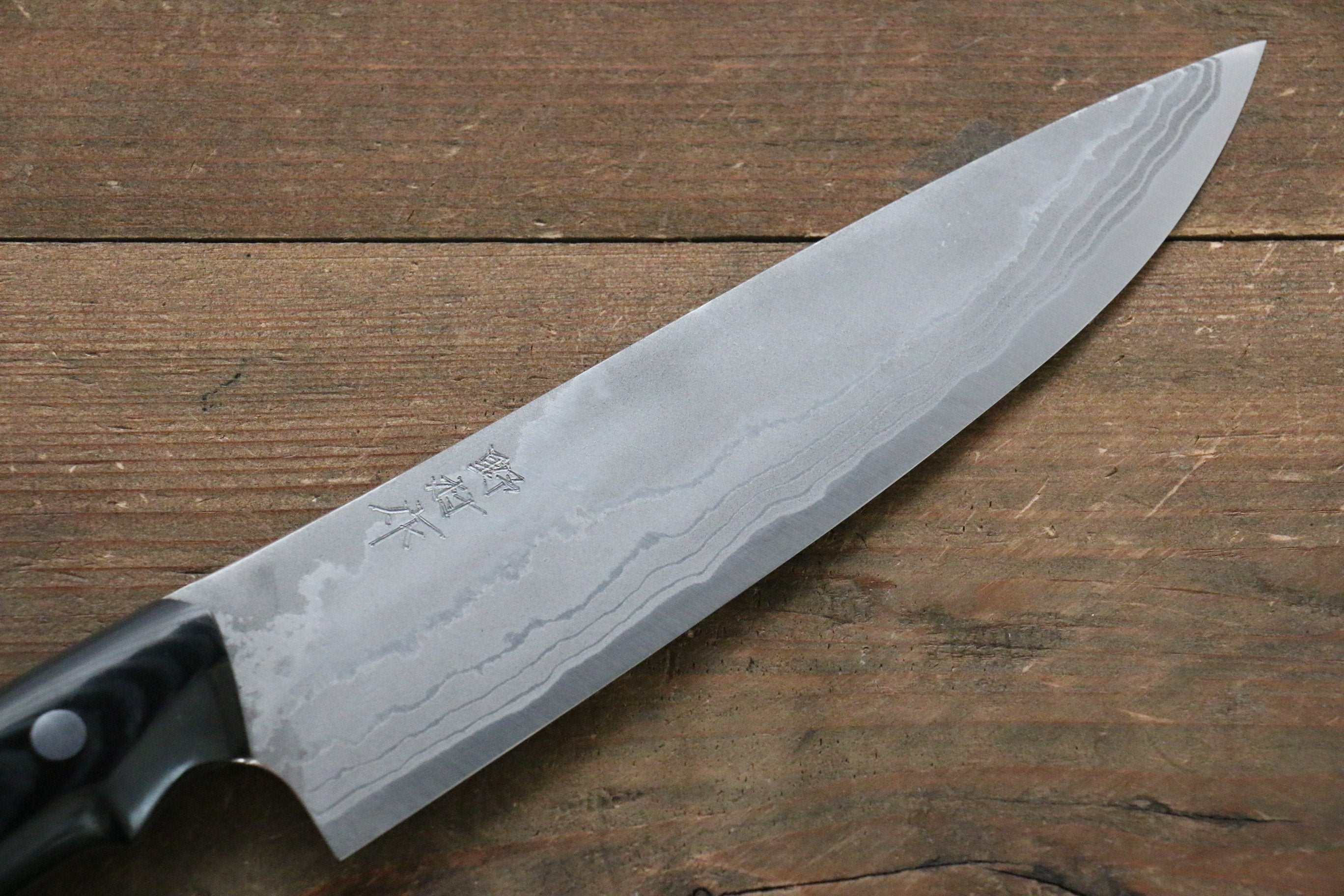 Premium Kazuo Nomura White Steel No.2 Damascus Gyuto Chef Knife 180mm with Durable Micarta Handle - Perfect for Sushi, Meat Slicing & Professional Kitchen Use