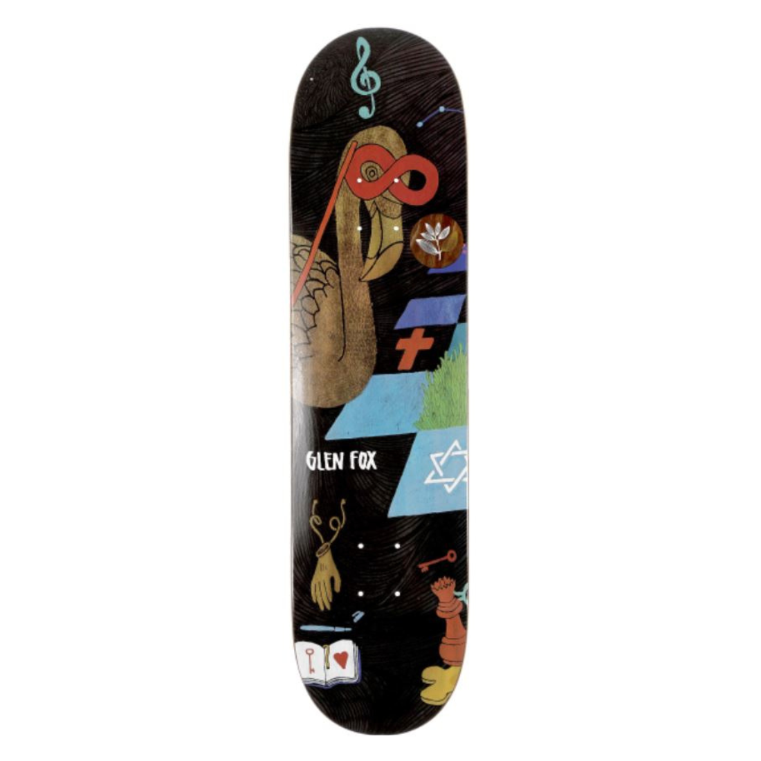 Magenta Zoo Fox Skateboard Deck 8.25