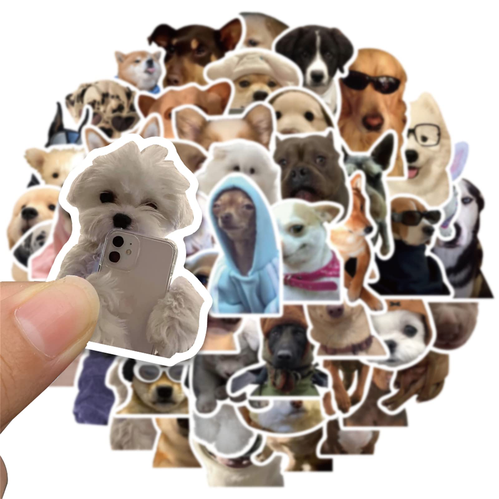 50PCS Cute Puppy Stickers - Waterproof Vinyl Dog Lover Stickers for Kids, Teens & Adults - Perfect for Water Bottles, Laptops, Journals & DIY Crafts (Dog-Themed Gift Idea)