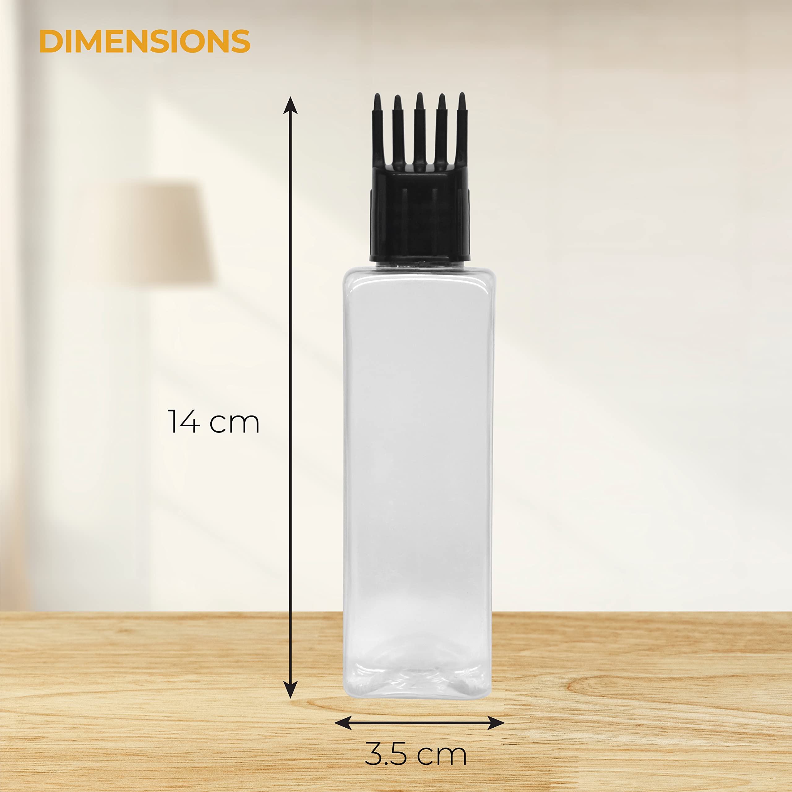 Refillable 100ml Empty Hair Root Comb Applicator Bottle for Hair Oil, Shampoo & Medicine - Pack of 12 | Perfect for Salon, Travel & Home Hair Care