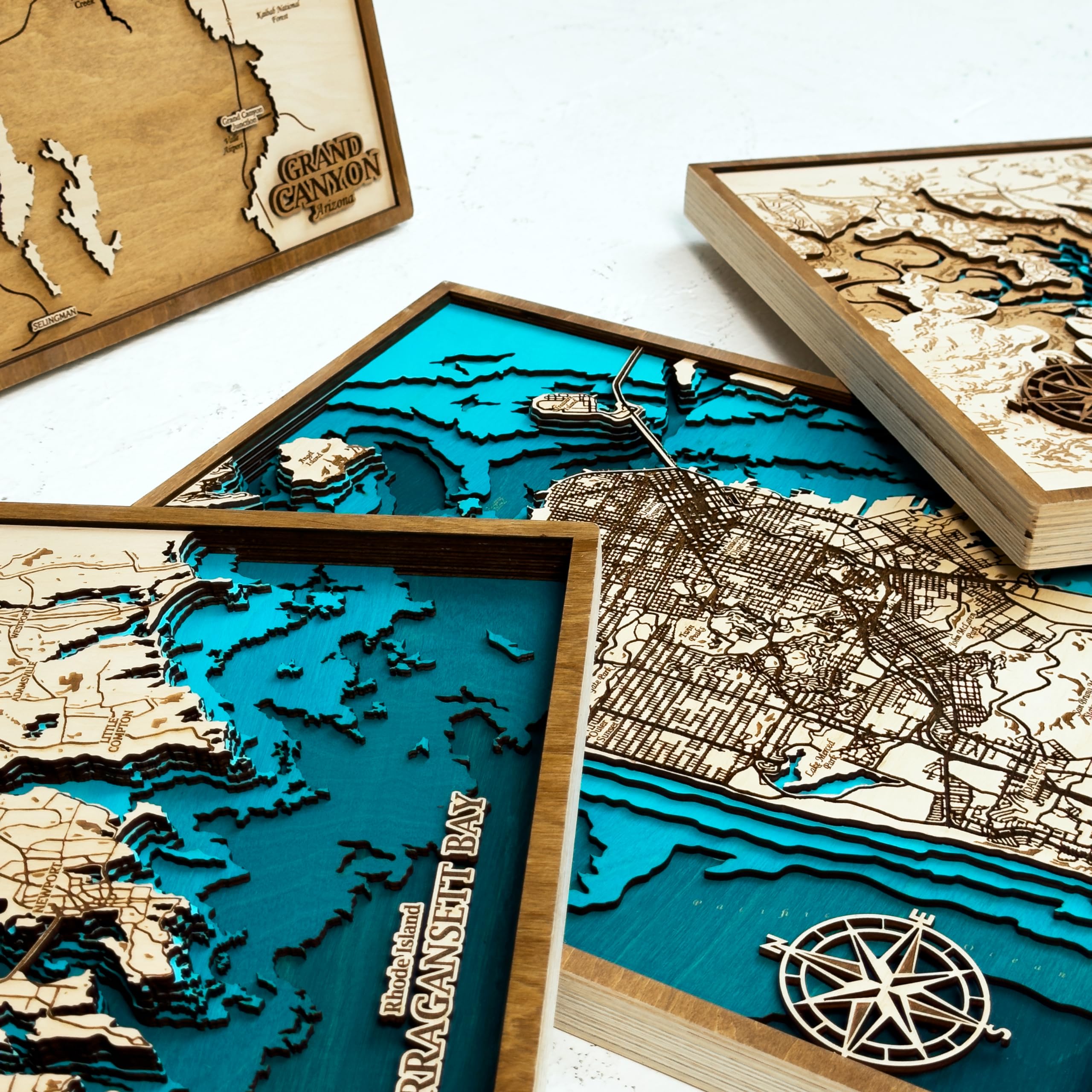 Custom Wooden Lake Map - Personalized 5th Anniversary Gift for Wife, Mom - Handmade Lake House Decor & Keepsake - Perfect for 5 Year Milestones, Home Wall Art, and Special Occasions