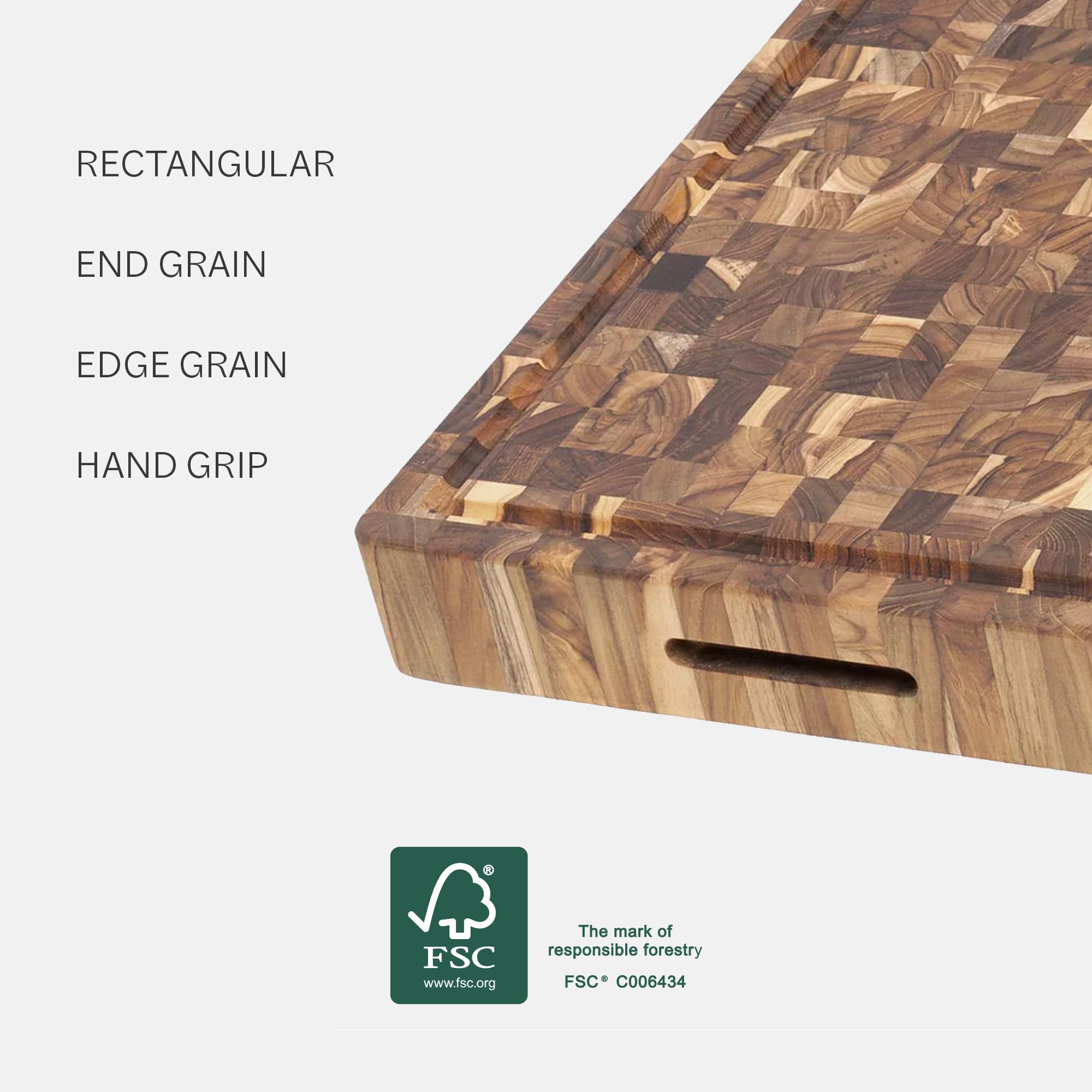 Premium Teak Wood Cutting Board - Extra Thick 20x14x2.5 Inch Butcher Block for Roasts, Meats & Daily Kitchen Use - FSC Certified Teakhaus - Perfect for Chefs, Home Cooking & Entertaining