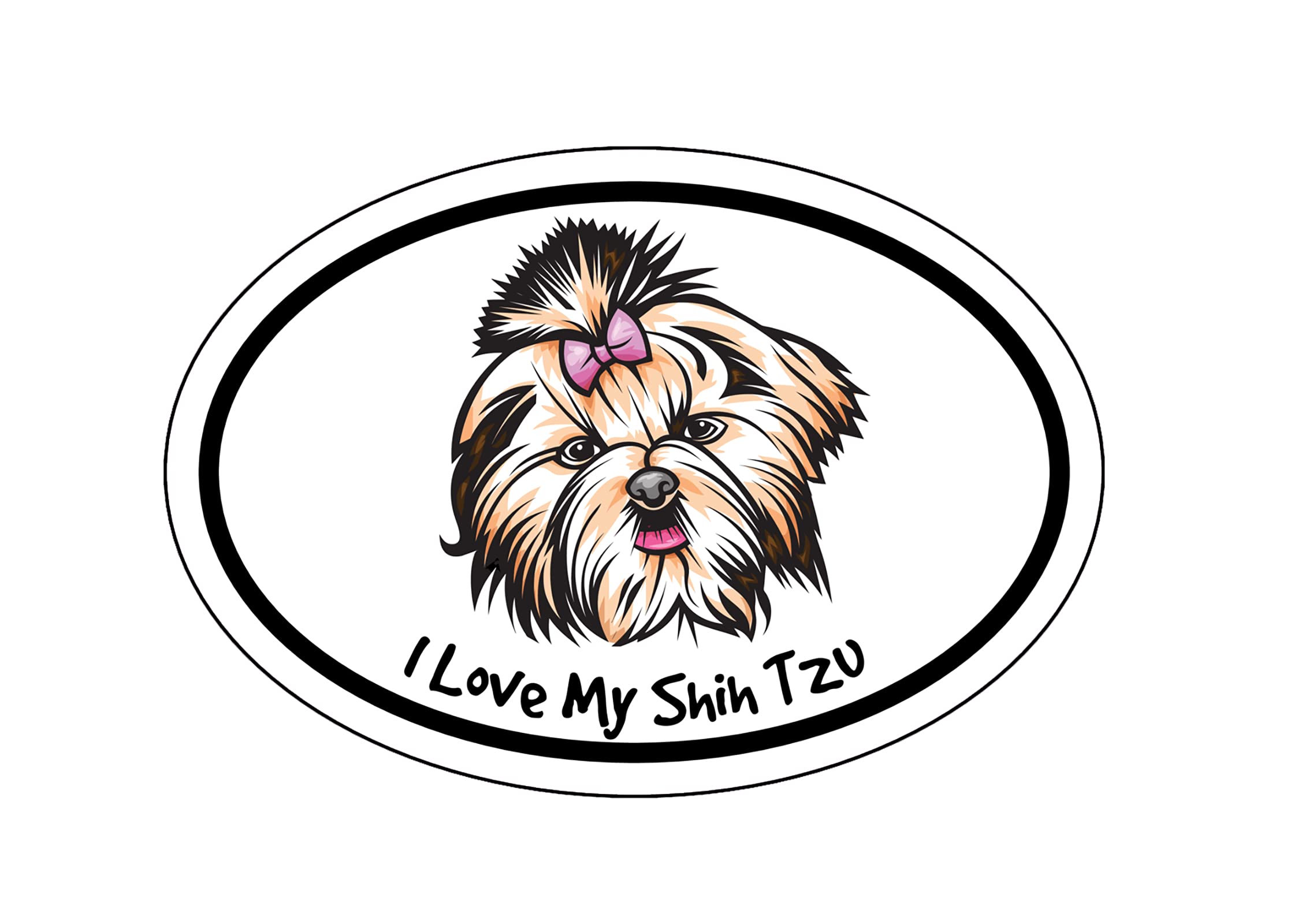 WickedGoodz Shih Tzu Lover Vinyl Decal - Durable Dog Breed Bumper Sticker for Laptops, Windows, Cars, Trucks - Perfect for Pet Owners & Animal Enthusiasts