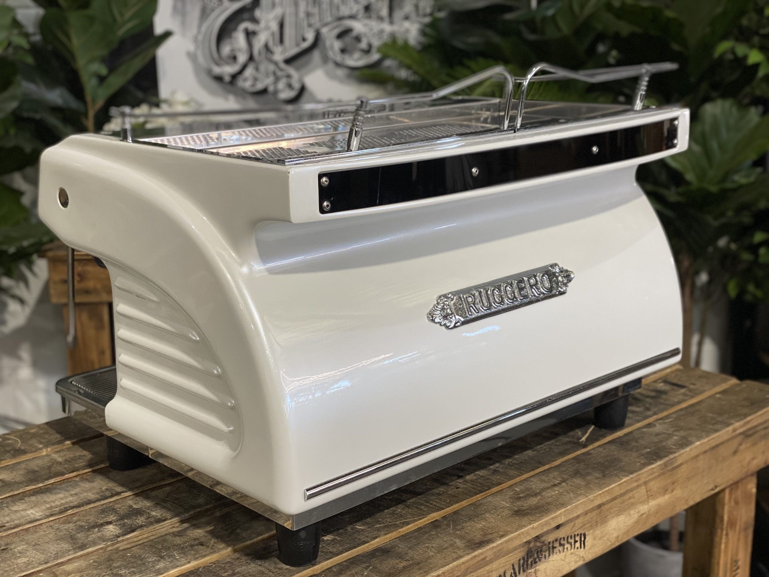 Expobar Ruggero High Cup 2 Group White Commercial Espresso Machine - Perfect for Coffee Shops, Restaurants & Offices