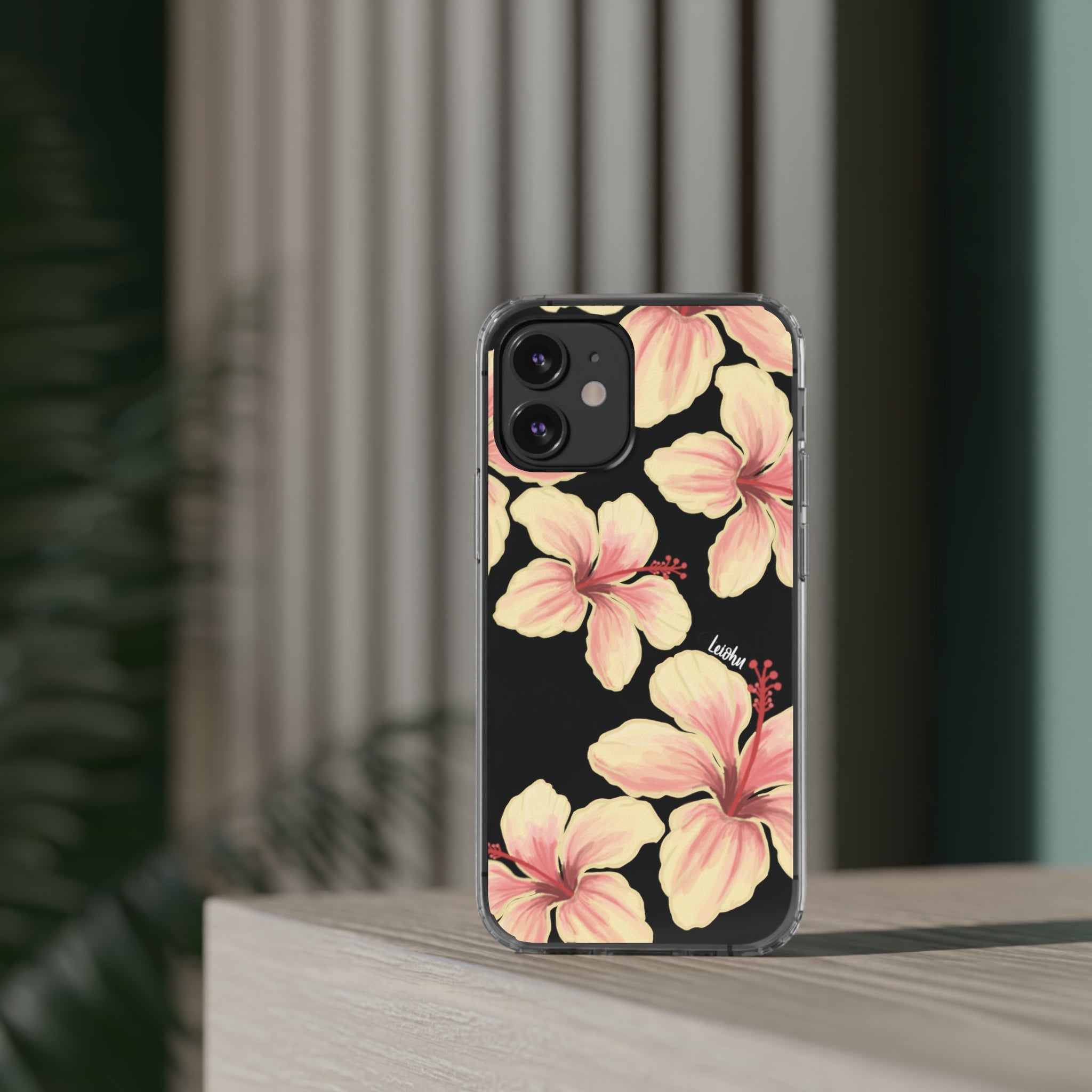 Premium Clear Hibiscus Ke'oke'o Phone Case - Shatterproof Protective Cover for iPhone & Samsung - Perfect for Beach, Travel & Everyday Use