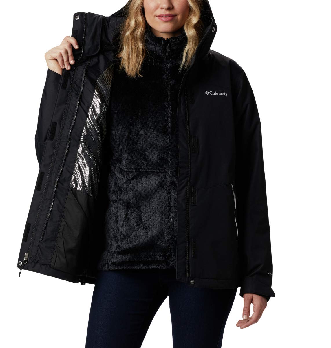 Columbia Women's Bugaboo II Fleece Interchange Jacket - Lightweight Water-Resistant Winter Coat for Hiking, Camping & Outdoor Activities