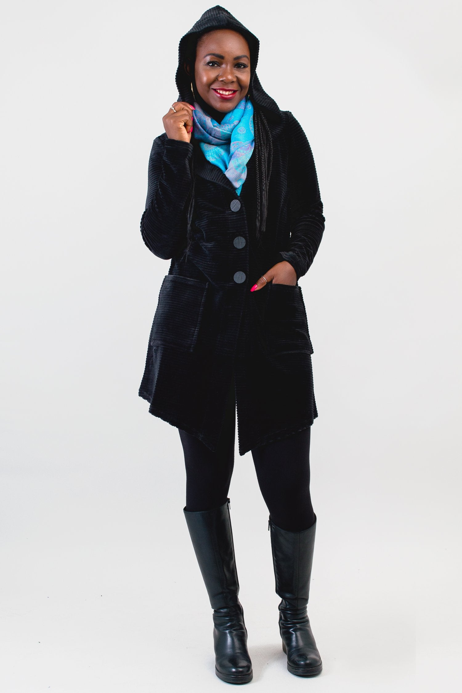 Doreen Jacket for Women - Soft Bamboo Cotton Blend, Black - Lightweight Comfort for Travel, Work & Everyday Wear
