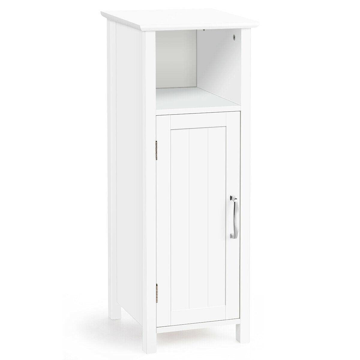 Adjustable Freestanding Bookcase Floor Storage Cabinet with Shelf - Bathroom Organizer Set for Towels, Toiletries & Accessories | Perfect for Bathroom, Bedroom & Home Office Storage