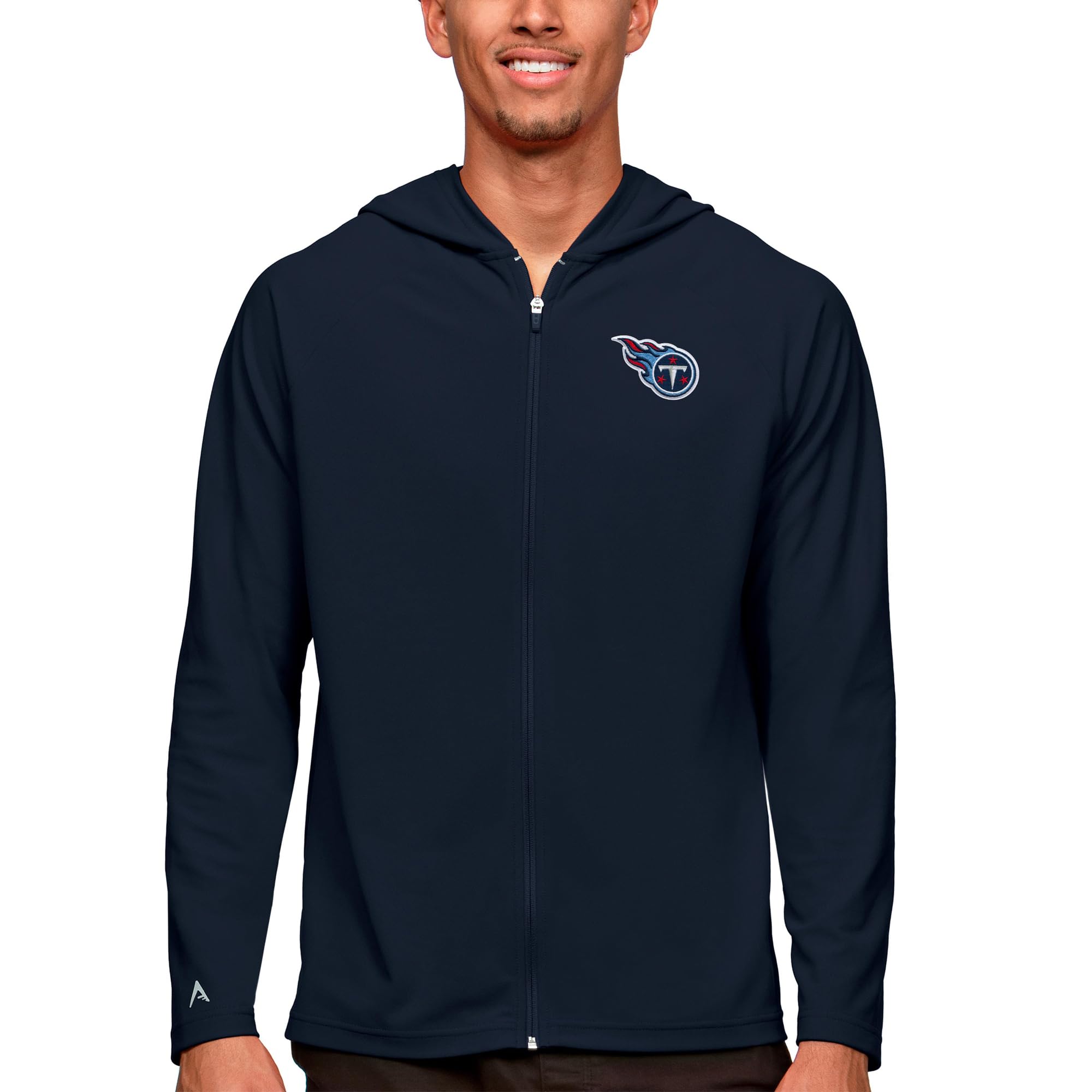 Antigua Men's NFL Logo Legacy Full-Zip Hoodie - Officially Licensed Football Sweatshirt for Casual Wear & Game Day Outfits
