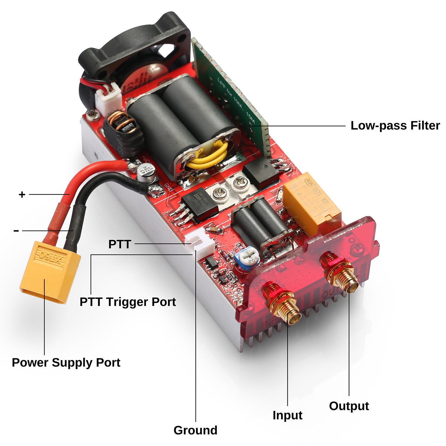 Radioddity PAX100 100W RF Power Amplifier - Portable & Plug and Play for Xiegu G90 & X5105 - Ideal for Ham Radio, Field Operations & Emergency Communications