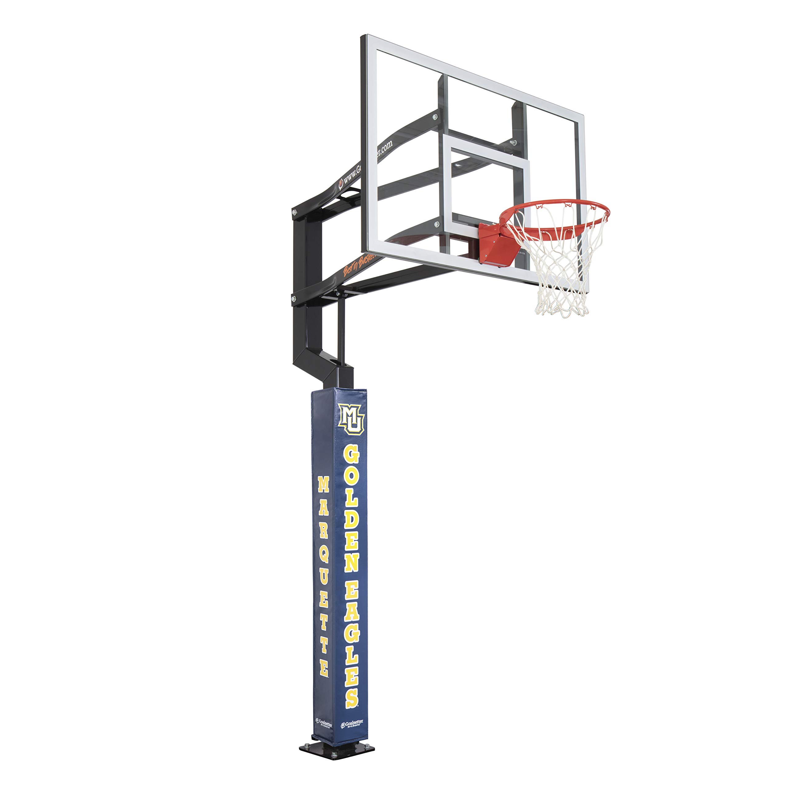 Goalsetter Marquette Golden Eagles Basketball Pole Pad - Blue | Durable Protective Padding for Basketball Hoop Poles | Perfect for Indoor & Outdoor Courts, Gyms, and Driveways