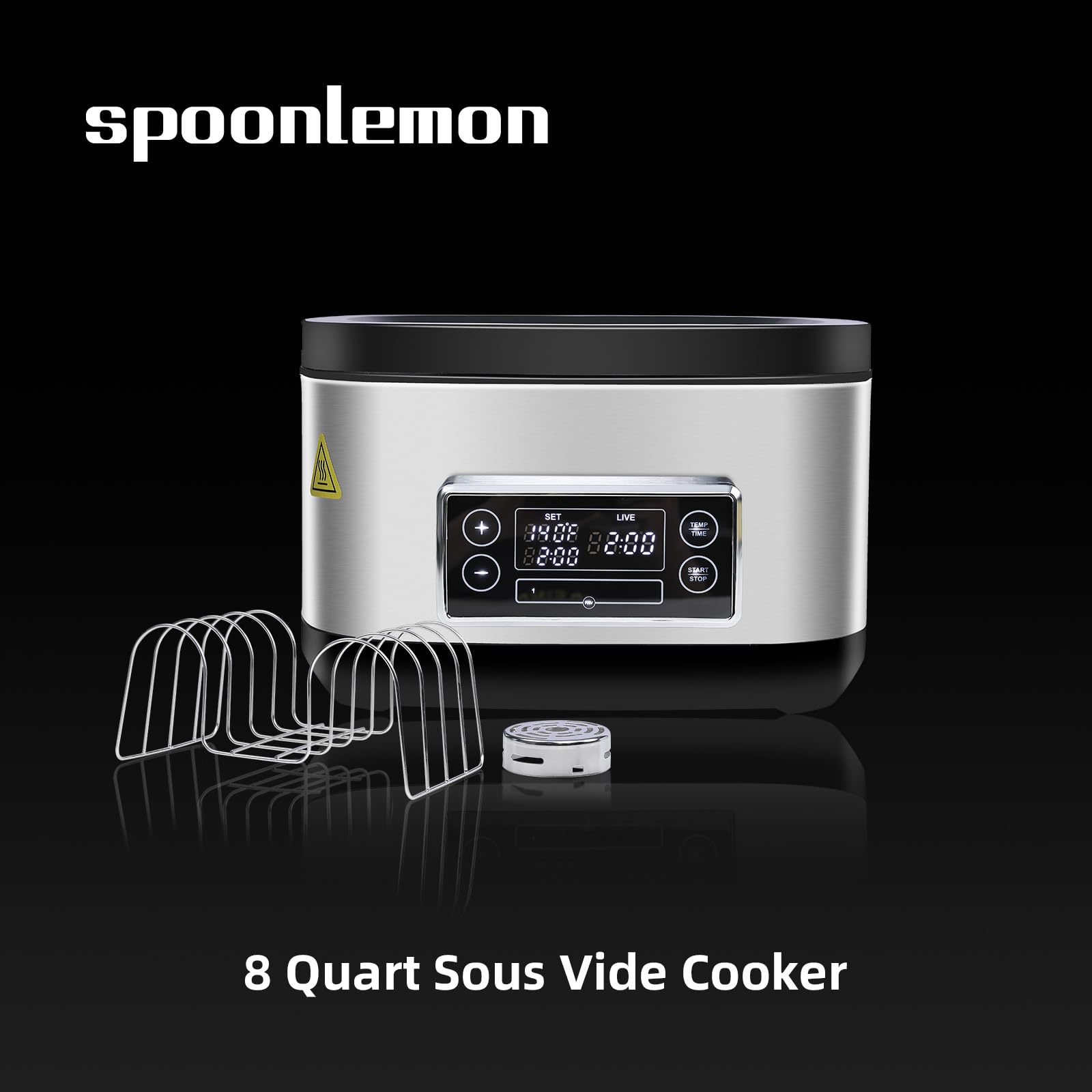 Precision Sous Vide Cooker 8 Quart Stainless Steel Immersion Circulator with Digital Temperature Control | 6 Preset Modes & LED Touchscreen | Perfect for Steak, Chicken, Fish & Seafood | Ideal for Home Chefs, Restaurants & Meal Prep