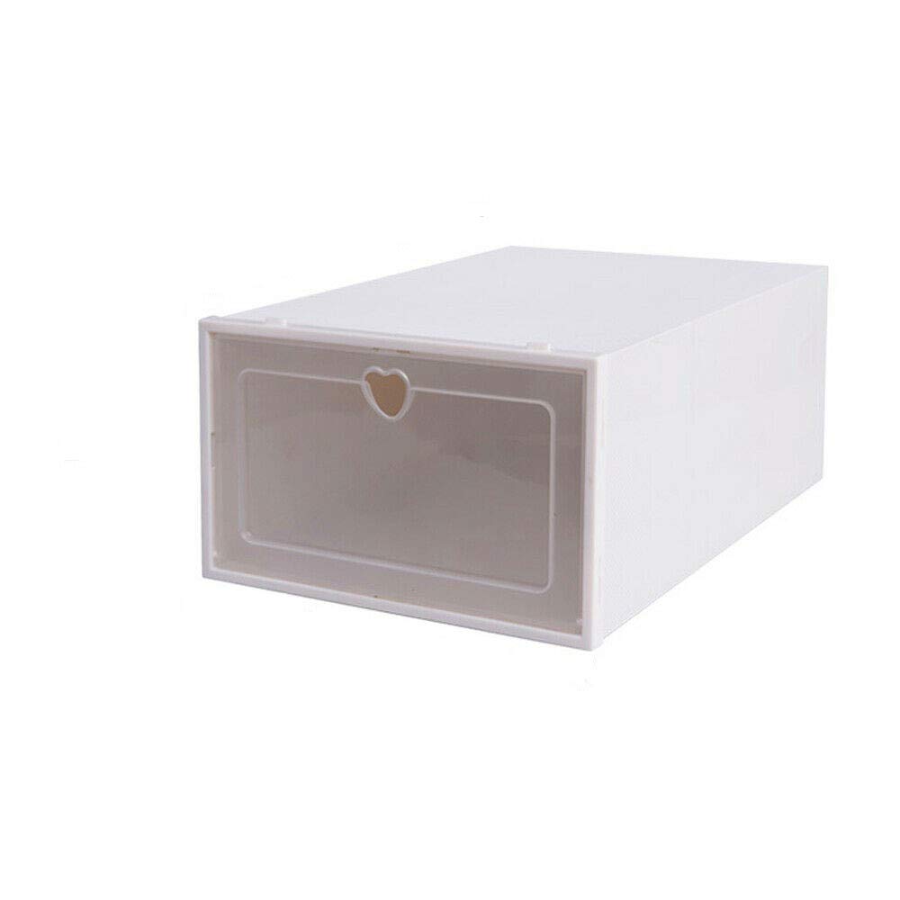 20 Pack Clear Plastic Stackable Shoe Storage Boxes - Foldable Clamshell Design for Shoe Organization | Perfect for Closet, Bedroom & Entryway Storage Solutions